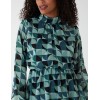 Geometric Print Blouson Dress