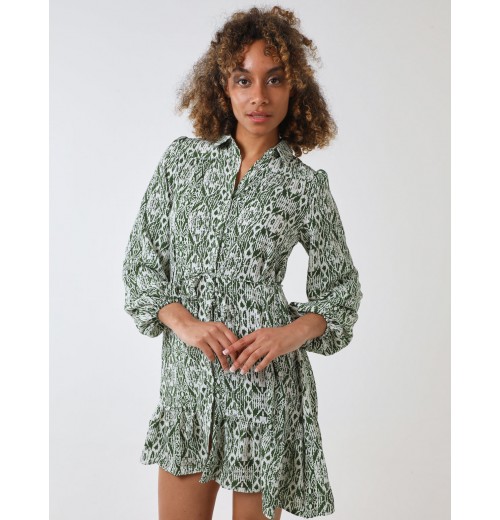 Long Sleeve Mini Shirt Dress