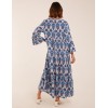 Damask Button Down Maxi Dress