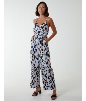 Leopard Belted Jumpsuit