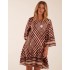 Aztec Border Straight Line Midi Dress