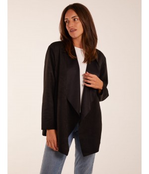 Suede Look Waterfall Jacket