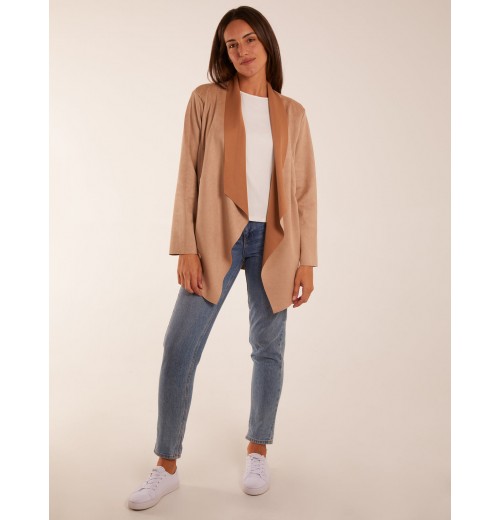 Suede Look Waterfall Jacket