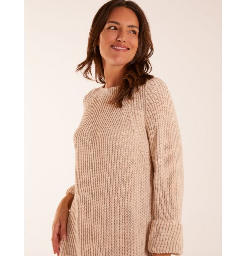 Knitted Ribbed Jumper Dress