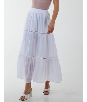 Ladder Trim Midi Skirt