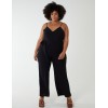 Curve Button Front Strappy Jumpsuit