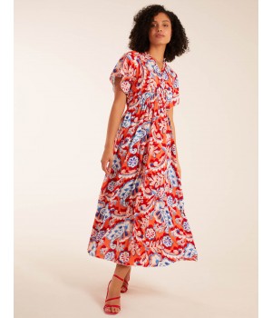 Oversized Paisley A Line Maxi Dress