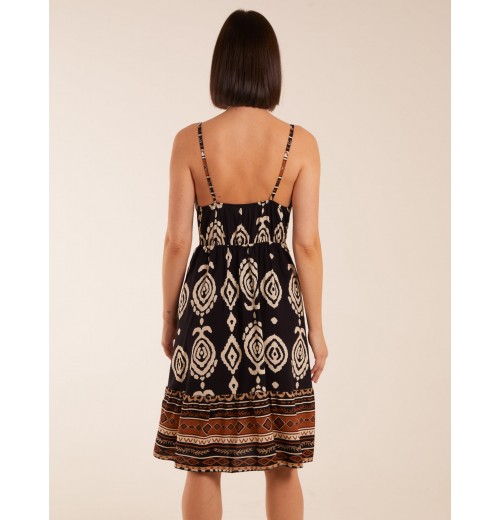 Crossover Aztec Border Dress