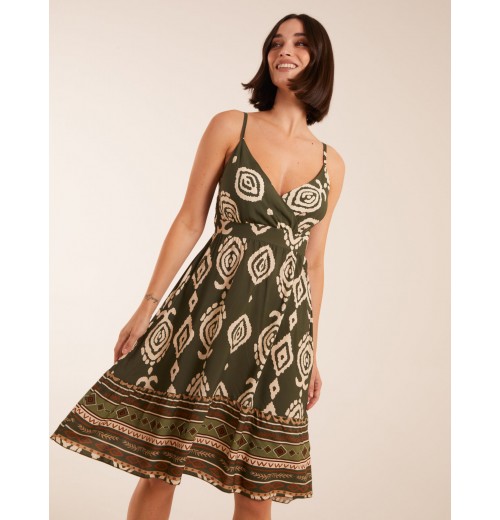 Crossover Aztec Border Dress