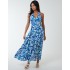 Halter Neck Printed Maxi Dress