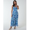 Halter Neck Printed Maxi Dress